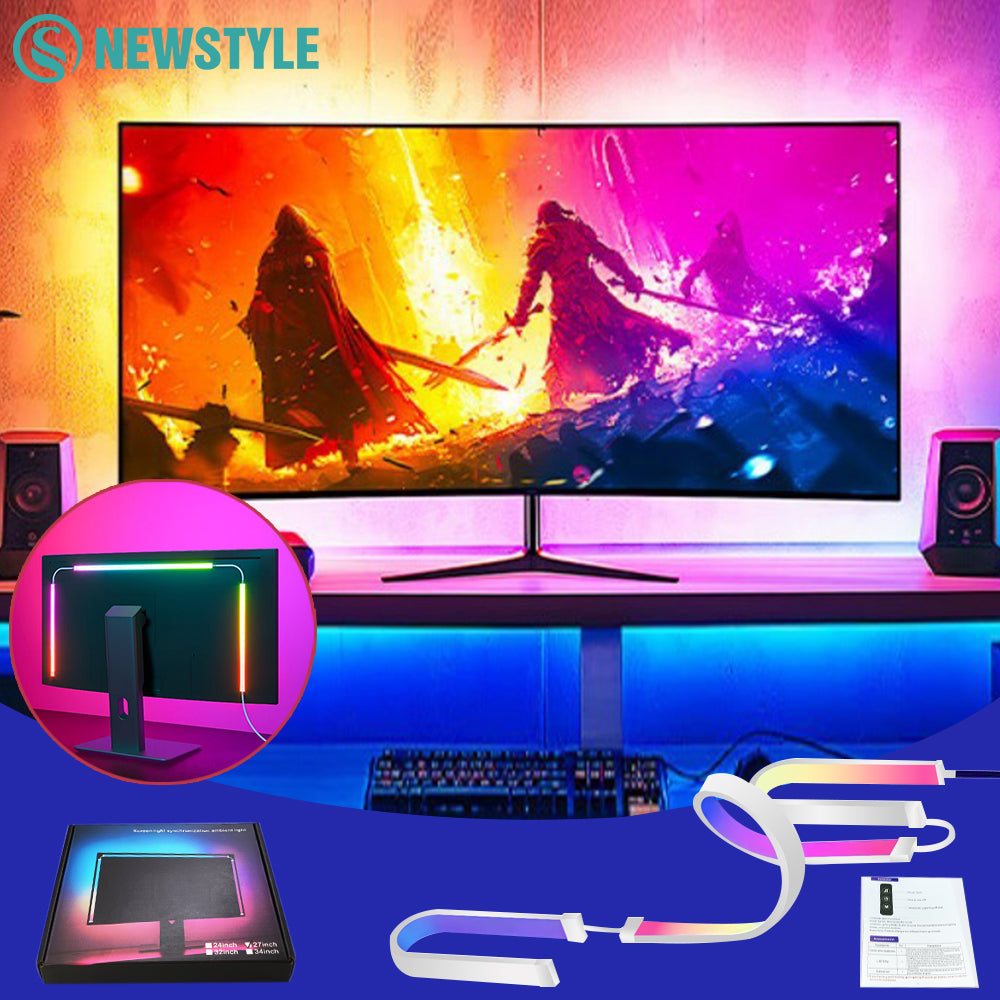 Smart RGB Gaming Light Strip, Sync Ambient Backlight for PC Display, Music & Screen Control, DIY Party Lighting