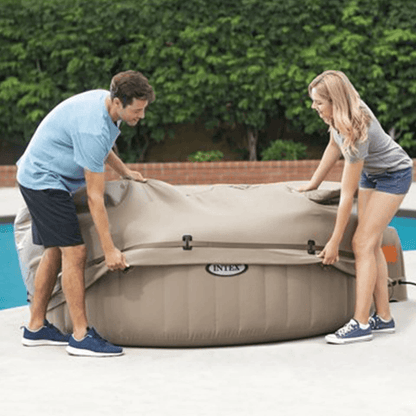 Energy Saving Intex Round PureSpa Hot Tub Replacement Cover Durable  Insulated Fits Spas 1