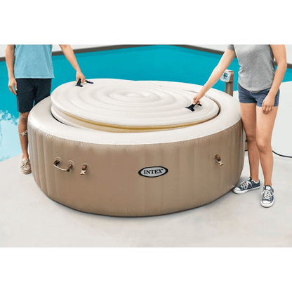 Energy Saving Intex Round PureSpa Hot Tub Replacement Cover Durable  Insulated Fits Spas 2