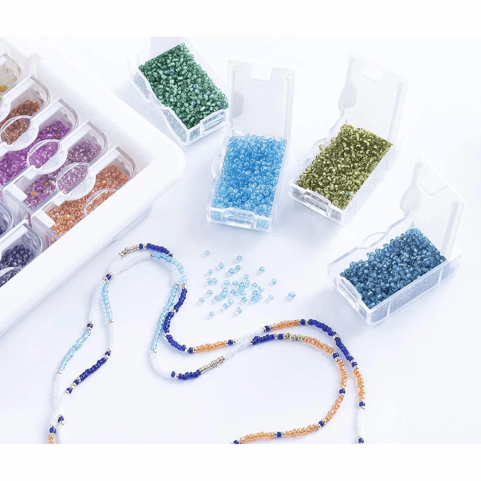 Elizabeth Ward Assorted Craft Supplies Organizer Durable Bead Storage Solutions Tray With Stackable 3