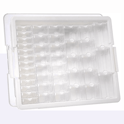 Elizabeth Ward Assorted Craft Supplies Organizer, Durable Bead Storage Solutions Tray with Stackable Containers