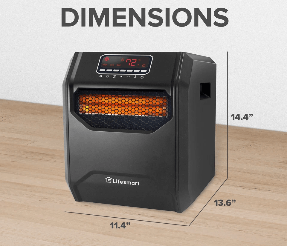 LifeSmart LifePro Element Infrared Large Room Space Heater With Remote Powerful EnergyEfficient Hea 8