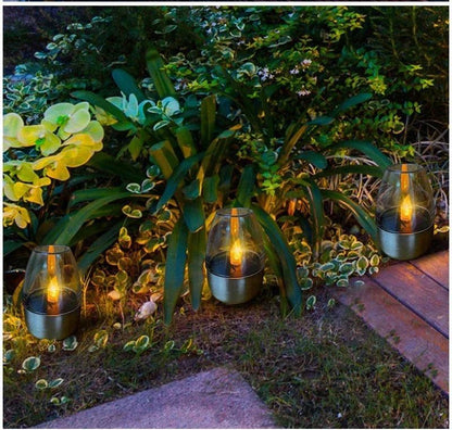 LED Solar Candles Flameless Rechargeable Waterproof Night Lights for Outdoor Garden  Wedding Dec