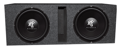 HIFONICS Car Audio Subwoofer Speaker 2 Pack with QPower Dual 12" Ported Subwoofer Enclosure for Deep Bass Sound System