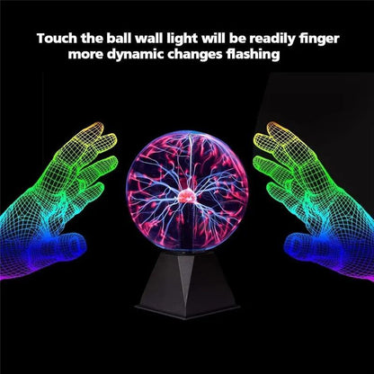 Magic Plasma Ball Lamp Touch Glass LED Night Light for Kids Bedroom Decor  Christmas Party Gift