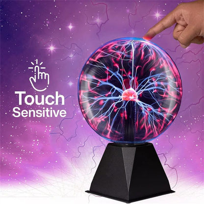 Magic Plasma Ball Lamp Touch Glass LED Night Light for Kids Bedroom Decor  Christmas Party Gift