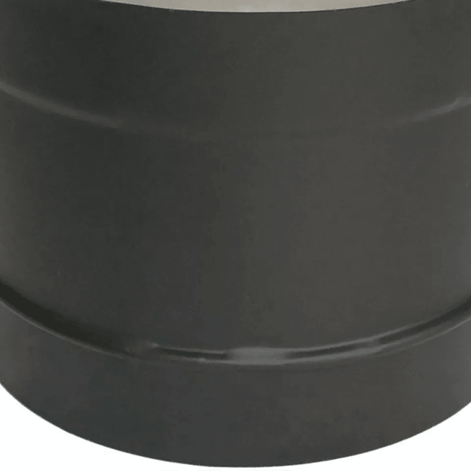 DuraVent Black Single Wall Damper Section Interior Stove Pipe Adapter For Wood Stove Ventilation Ef 3