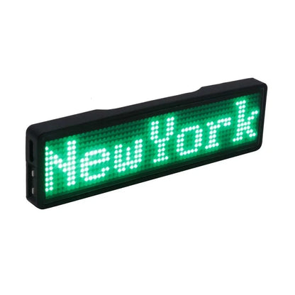 Rechargeable Bluetooth Digital LED Name Tag DIY Programmable Scrolling Message Badge with Mini LED