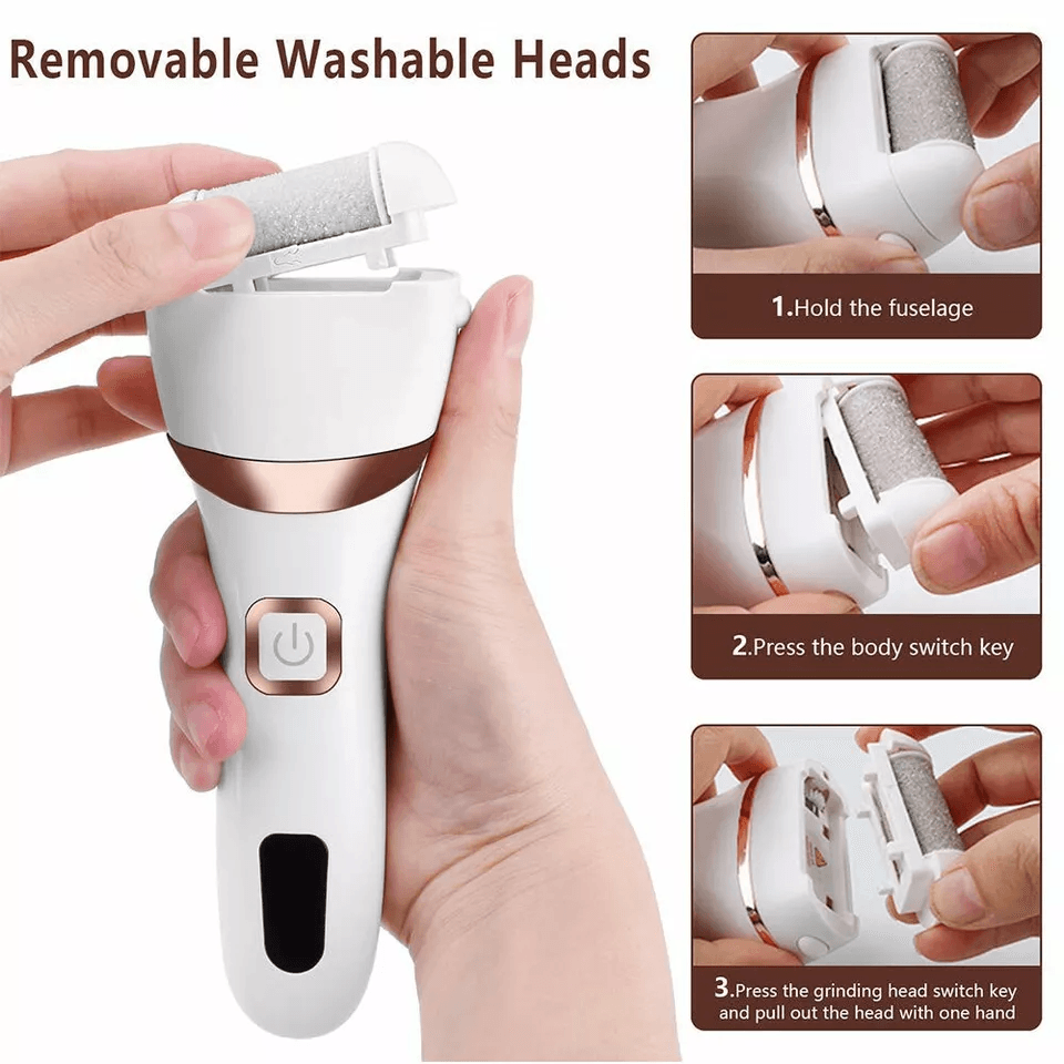 Professional Electric Foot Grinder File  ELMCHEE Callus  Dead Skin Remover Pedicure Tool With 3 Rol 5
