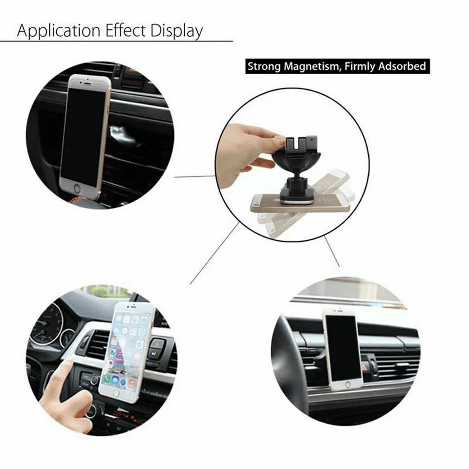 NEW 360 Magnetic Car Mount Holder  CD Slot  Air Vent Phone Cradle For GPS IPhone Samsung Android Sm 2