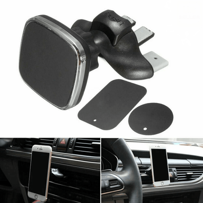 NEW 360° Magnetic Car Mount Holder – CD Slot & Air Vent Phone Cradle for GPS, iPhone, Samsung, Android Smartphones