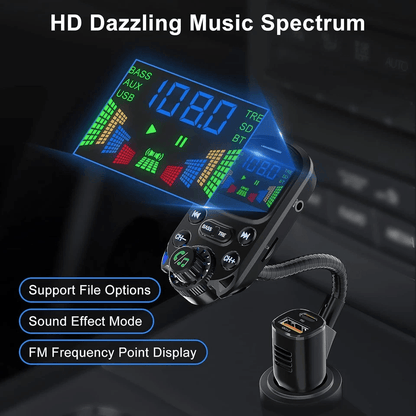 Wireless Car Bluetooth FM Transmitter MP3 Radio Adapter HandsFree 3Port USB Charger Universal Compa 3