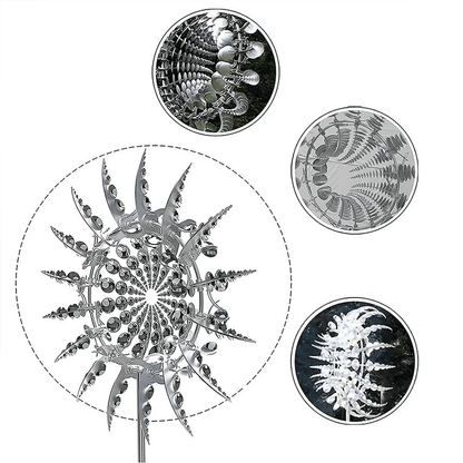Magical Wind Powered Kinetic Windmill Unique Metal Garden Sculpture Spinner For Outdoor Yard Decor 2