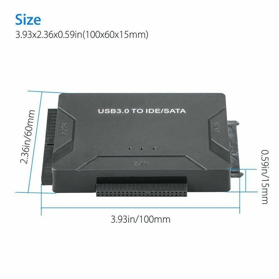 Universal USB To IDE  SATA Adapter External Hard Drive Converter Kit For HDDSSD Supports Data Recov 5