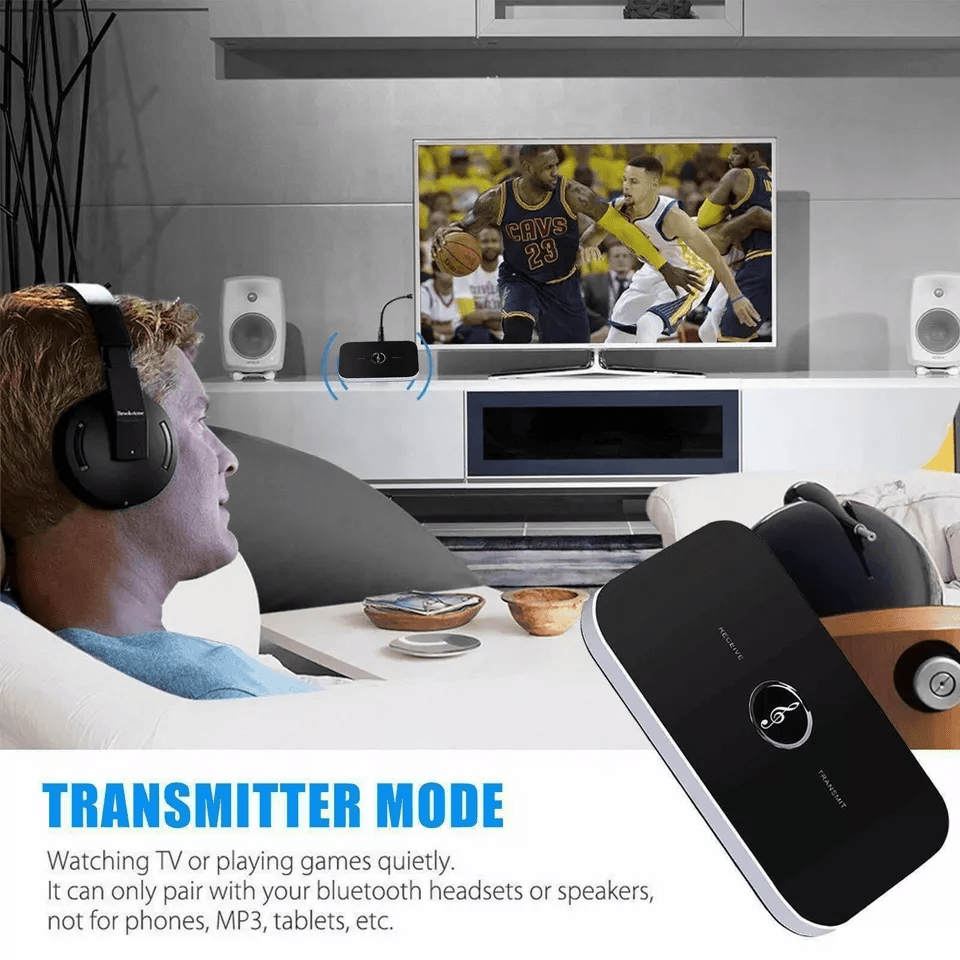 Bluetooth Transmitter  Receiver Wireless A2DP Audio Adapter AUX Hub A6 For TV Car Home Stereo 3