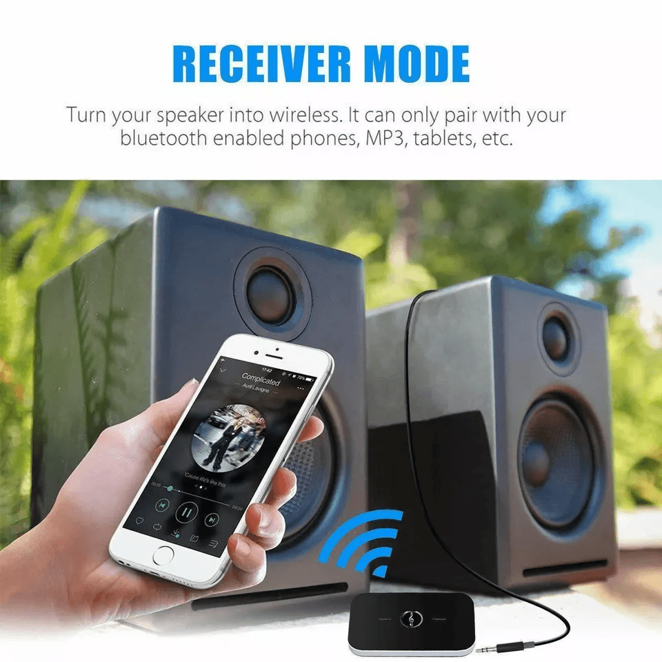 Bluetooth Transmitter  Receiver Wireless A2DP Audio Adapter AUX Hub A6 For TV Car Home Stereo 2