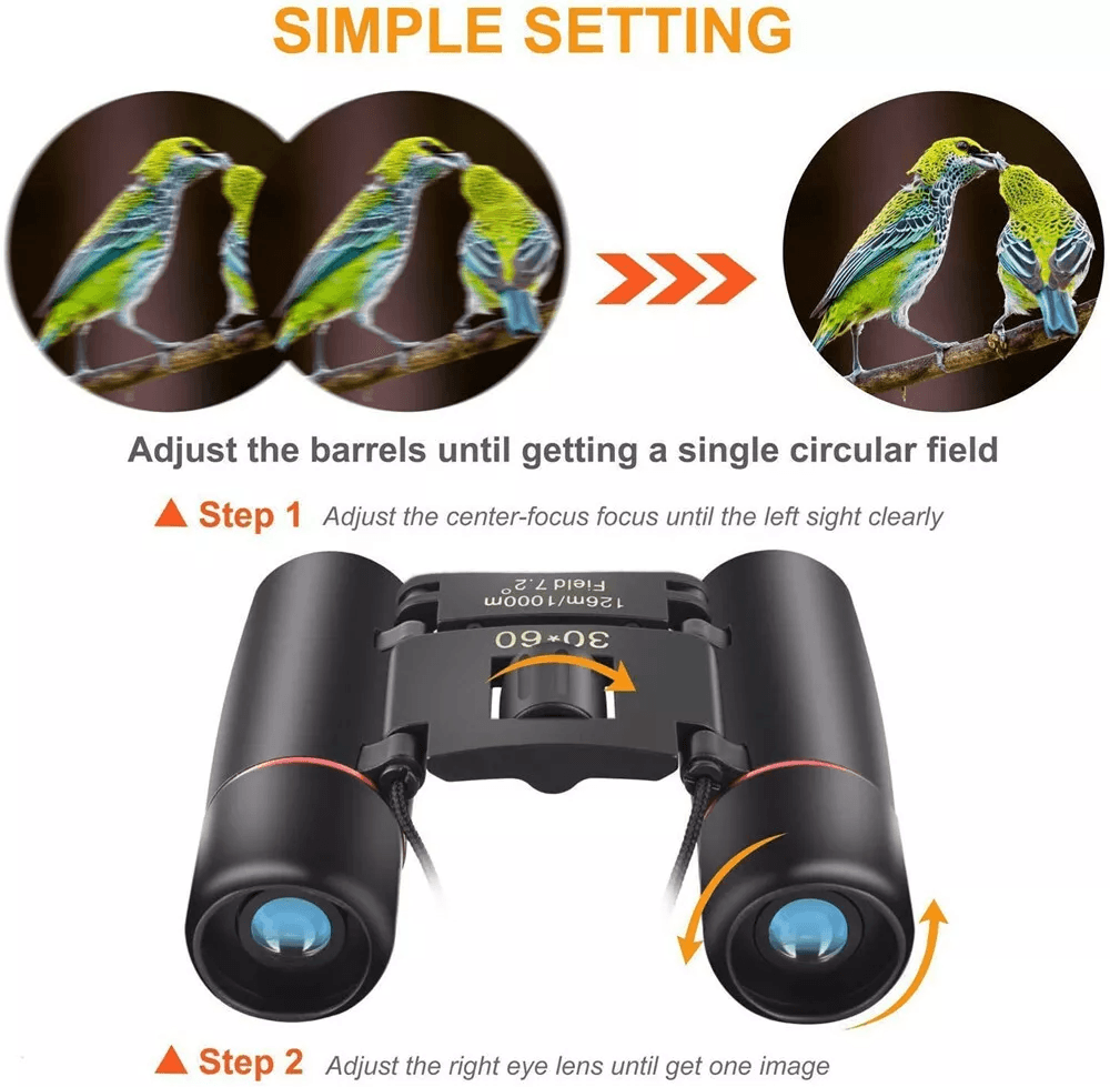 Compact Binoculars HighPowered Folding Telescope For DayNight Outdoor Adventures Hunting And Travel 2