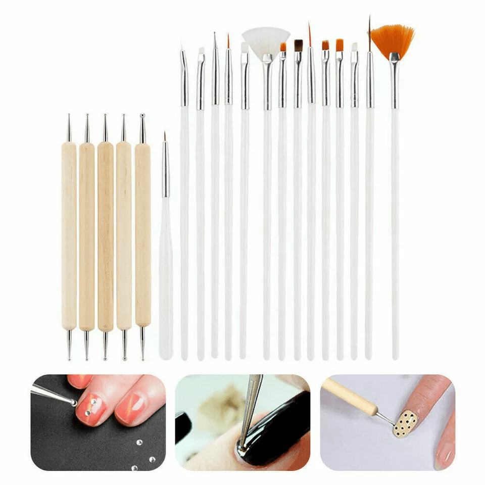 27 PCS Nail Art Gel Design Pen Set  Dotting Tools Painting Polish Brushes  Drawing Kit For Professi 1