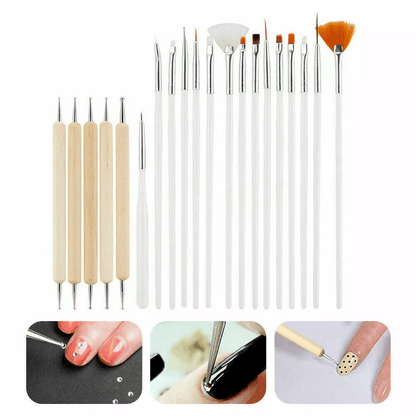 27 PCS Nail Art Gel Design Pen Set  Dotting Tools Painting Polish Brushes  Drawing Kit For Professi 1