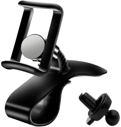 Universal Car Phone Mount Holder, HUD Dashboard & Vent Clip Stand for GPS & Smartphones