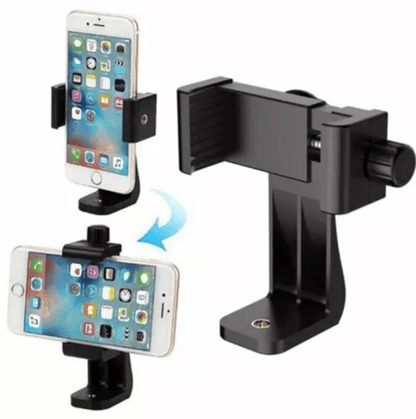 Universal Smartphone Holder Tripod Adapter – 360° Rotating Cell Phone Bracket Mount Clip for Selfie Stick & Tripod
