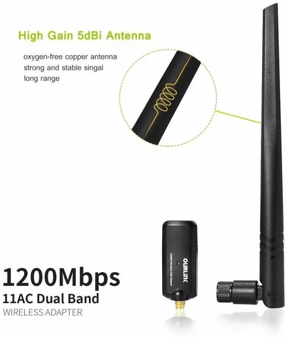 Mini AC600 Dual Band 245GHz WiFi USB Adapter Dongle  80211acbgn Wireless Network For PC  Laptop 3