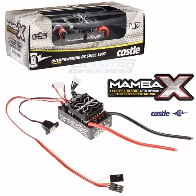 Castle Creations Mamba X 1/10 Sensored 25.2V Waterproof ESC – High-Performance Brushless Speed Controller