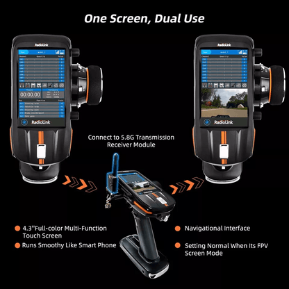 Radiolink RC8X 8 Channel RC Transmitter With R8FG  R4FGM Gyro Receiver And Carrying Case LongRange  2