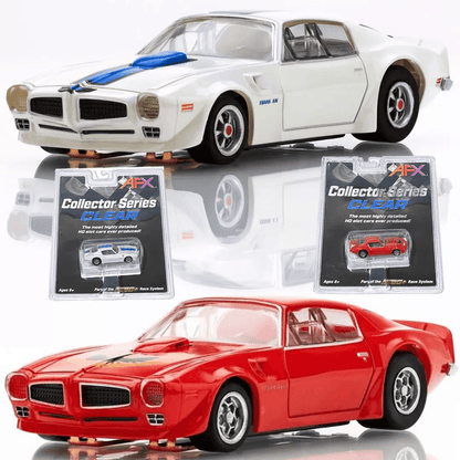 AFX Mega G+ Pontiac Firebird Trans Am White/Blue & Red HO Slot Car