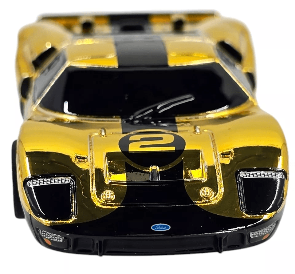Limited Edition AFX Ford GT40 Mirror Gold Chrome Black Mega G HO Scale Slot Car 2