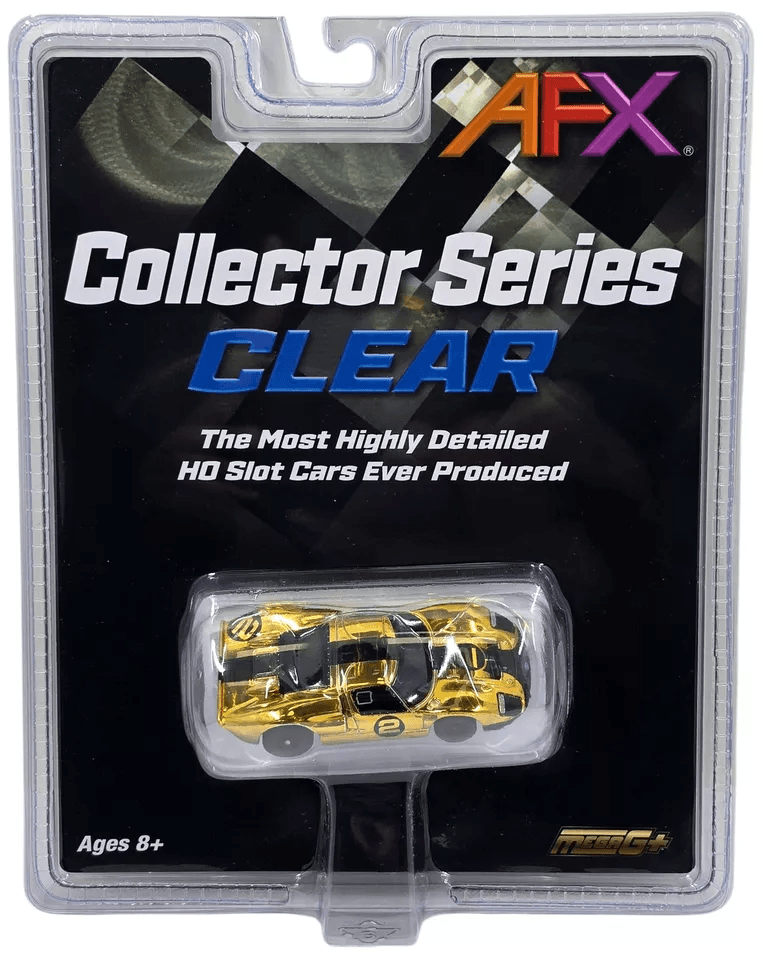 Limited Edition AFX Ford GT40 Mirror Gold Chrome Black Mega G HO Scale Slot Car 1