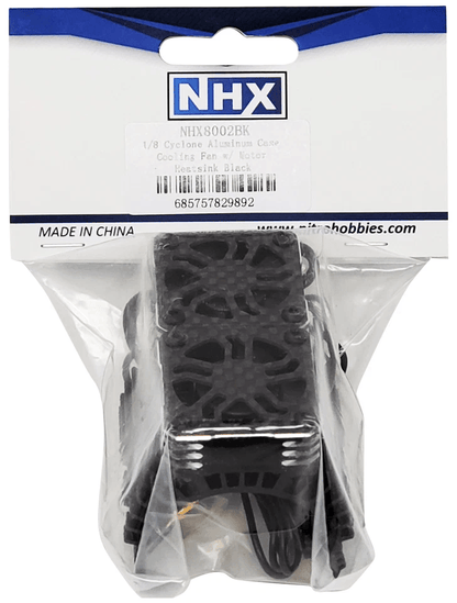 NHX RC Twin Cyclone Aluminum HV Cooling Fans With Cover Motor Heatsink Black 3