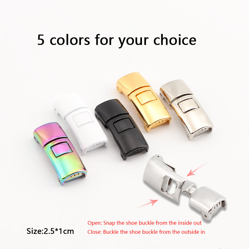Elastic Laces Sneakers Flats with Cross Buckle, No Tie Shoelaces for Adults Kids, Fashion Glitter Rubber Shoelace Shoe