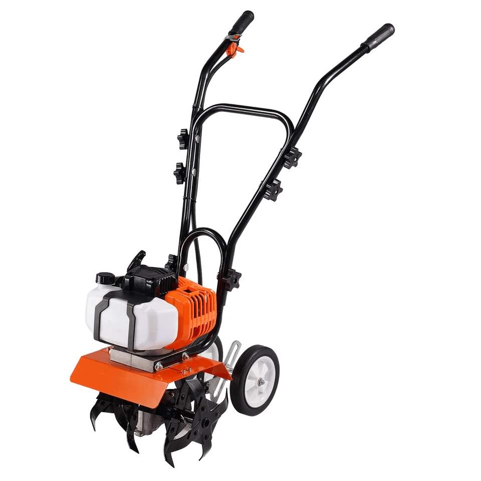 Gas-Powered Tiller Cultivator, 2 Stroke Engine for Lawn & Garden Soil Cultivation