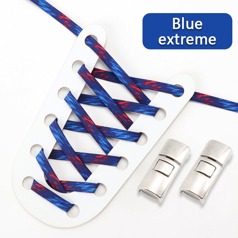 Elastic Laces Sneakers Flats with Cross Buckle, No Tie Shoelaces for Adults Kids, Fashion Glitter Rubber Shoelace Shoe