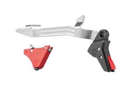 Timney Alpha Competition Series Trigger Gen5 Glock 17 19 23 33 34 45 ALPHAGLOCK5  3lb Pull Red Anod 1