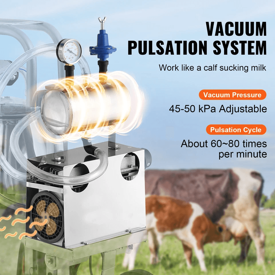 Electric Cow Milking Machine Stainless Steel Milking Equipment With Pulsation System 1