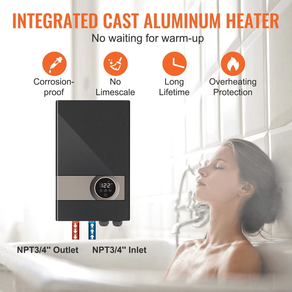 18KW Instant Hot Tankless Water Heater Electric Boiler For Shower Bathroom EnergyEfficient WallMoun 4