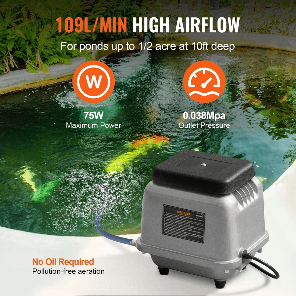 Linear Air Pump Septic Aerator For 12 Acre 10ft Deep Pond Aeration System 3