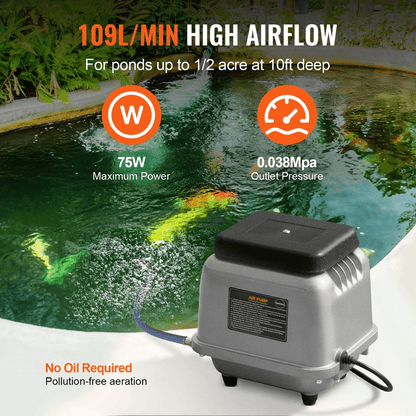 Linear Air Pump Septic Aerator For 12 Acre 10ft Deep Pond Aeration System 3