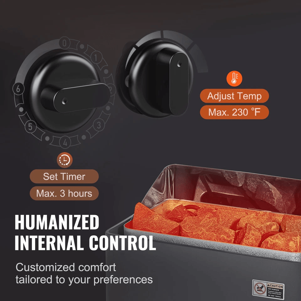 9KW Sauna Heater Stove Wet  Dry Stainless Steel With Internal Controller WallMounted Electric Steam 2