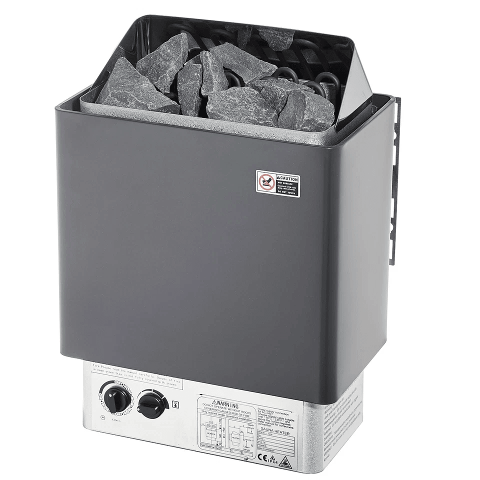 9KW Sauna Heater Stove Wet & Dry Stainless Steel with Internal Controller Wall-Mounted Electric Steam Bath for Home Spa