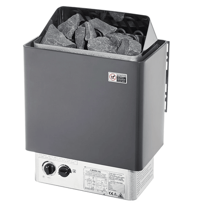 9KW Sauna Heater Stove Wet & Dry Stainless Steel with Internal Controller Wall-Mounted Electric Steam Bath for Home Spa
