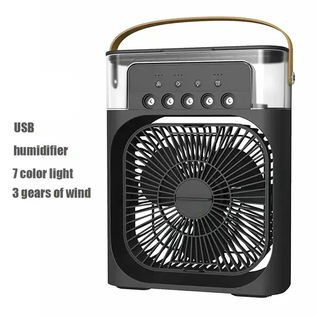 Compact 3in1 Mini Air Cooler with LED Night Lights Portable Air Conditioner Fan  Humidifier for
