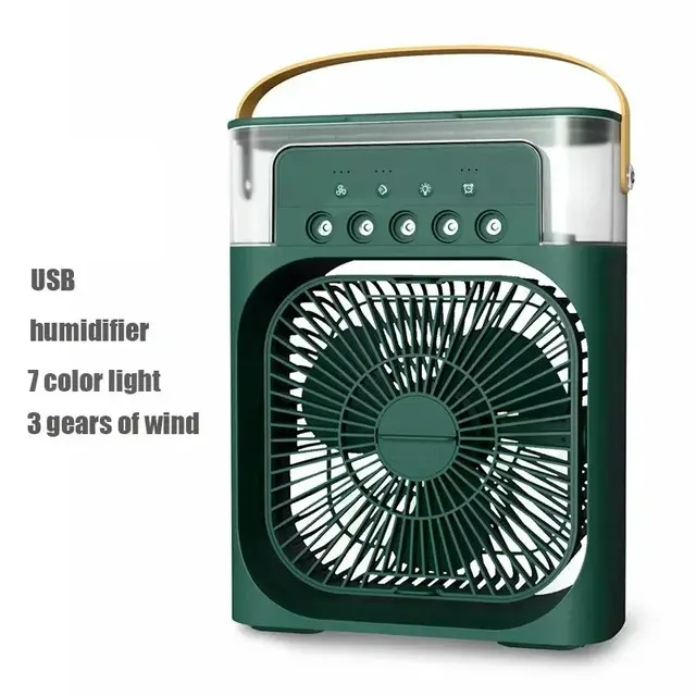 Compact 3in1 Mini Air Cooler with LED Night Lights Portable Air Conditioner Fan  Humidifier for