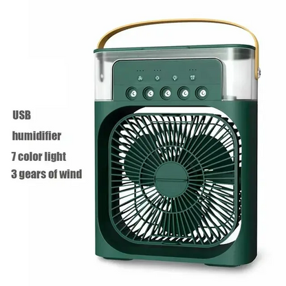 Compact 3in1 Mini Air Cooler with LED Night Lights Portable Air Conditioner Fan  Humidifier for
