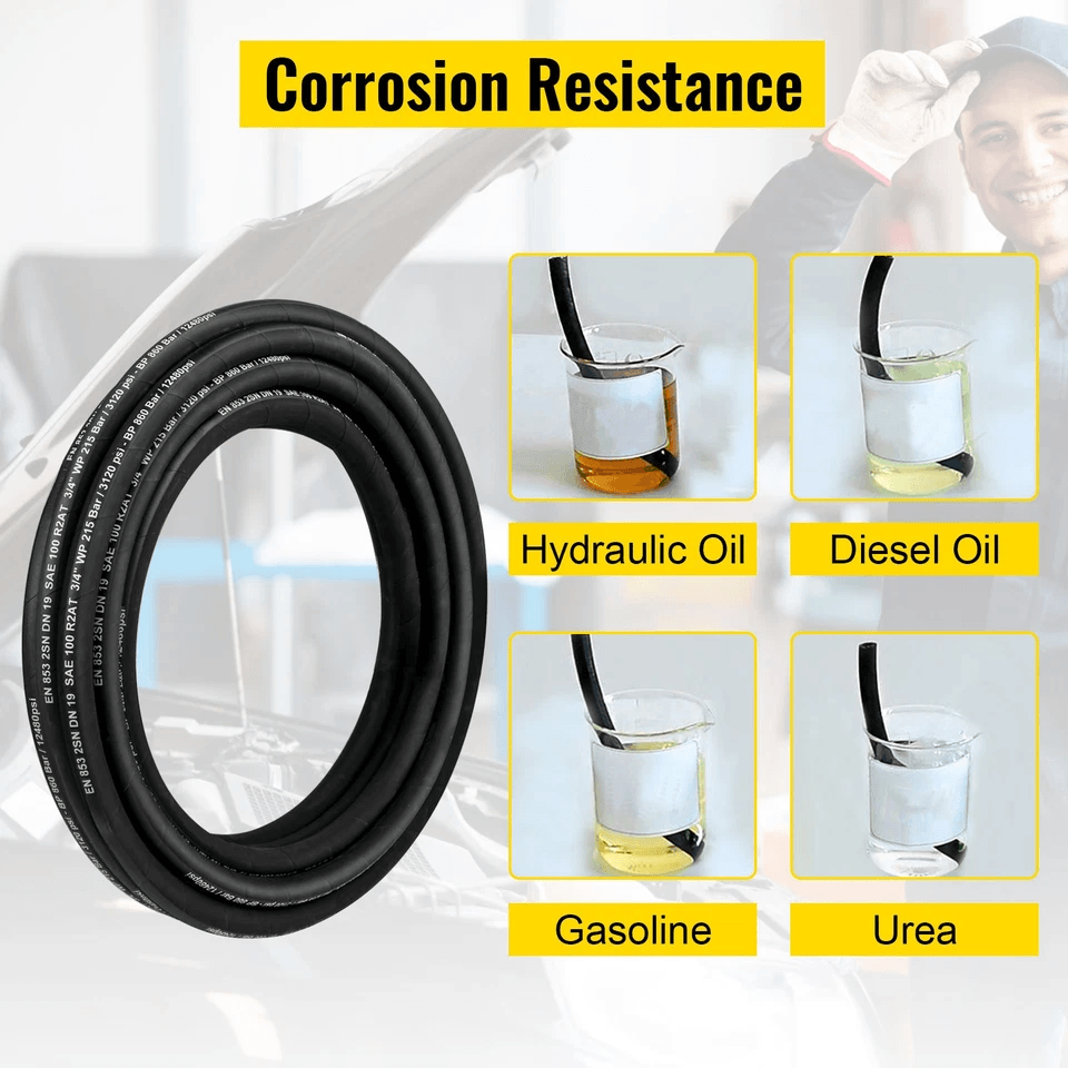 Coiled Hydraulic Hose Steel Wire Reinforced Rubber Hose 3