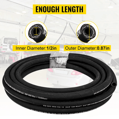 Coiled Hydraulic Hose Steel Wire Reinforced Rubber Hose 2