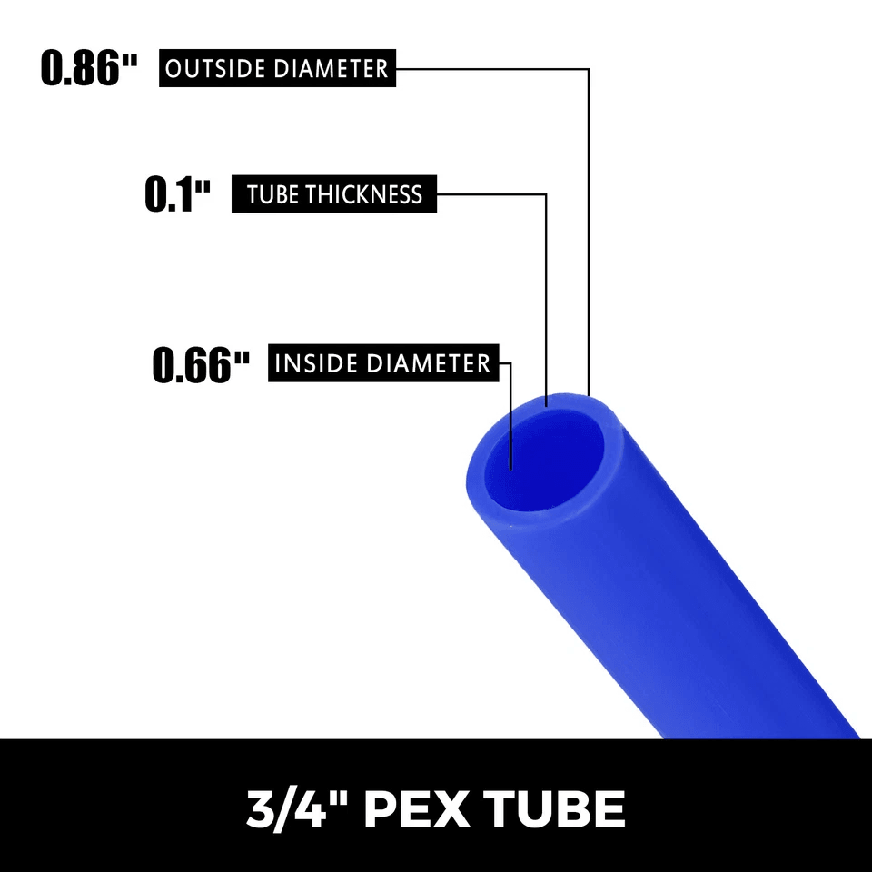 Blue PEXB Tubing Flexible NSF Certified Pipe For Hot  Cold Water Plumbing And Radiant Heating Syste 1