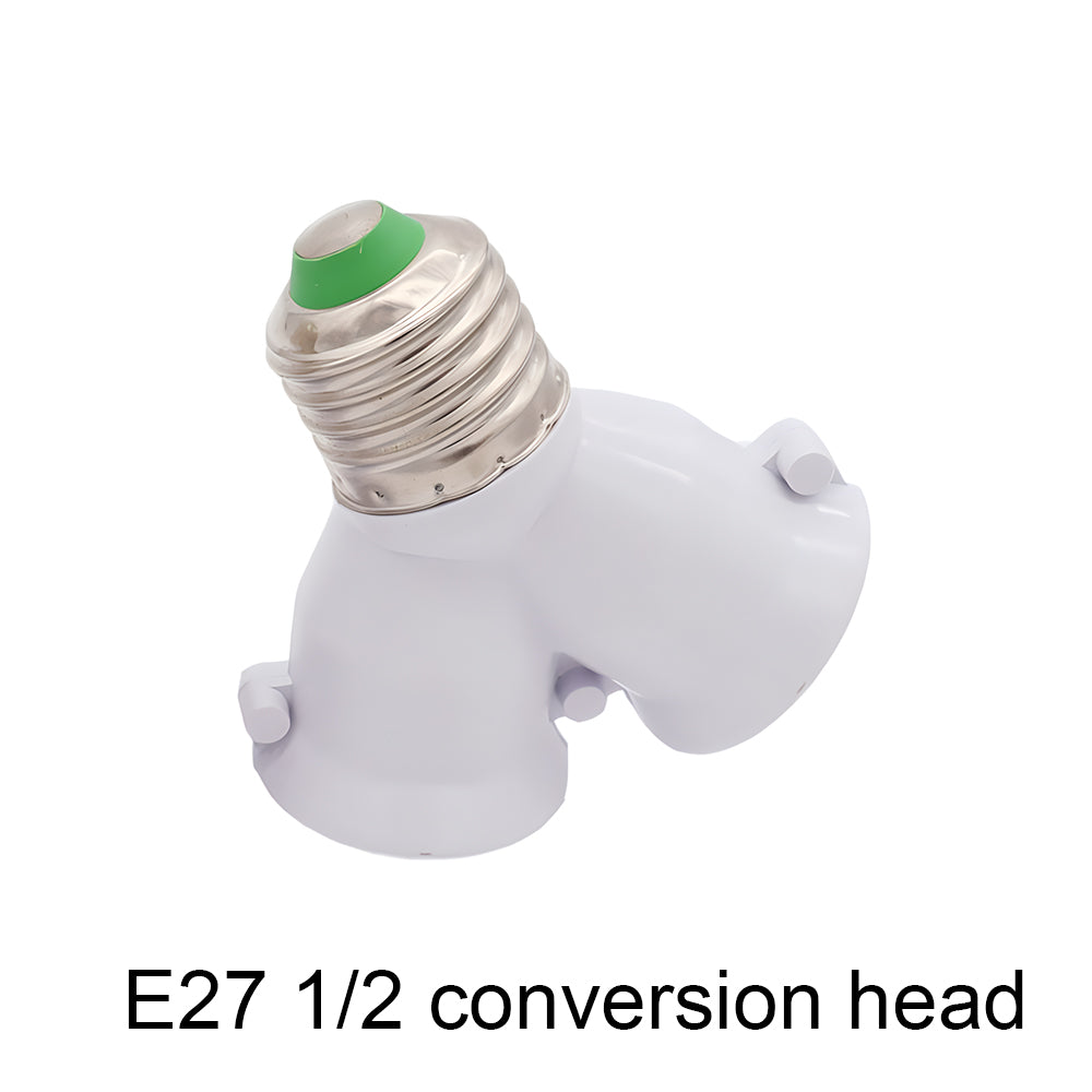 Creative E27 1/2 Conversion Head, 2-E27 Lamp Holder Extender & Socket Splitter